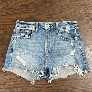 Abercrombie Mom Distressed Denim Shorts